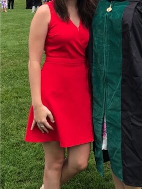 J. Crew Red Sleeveless Wrap-Style Mini Dress